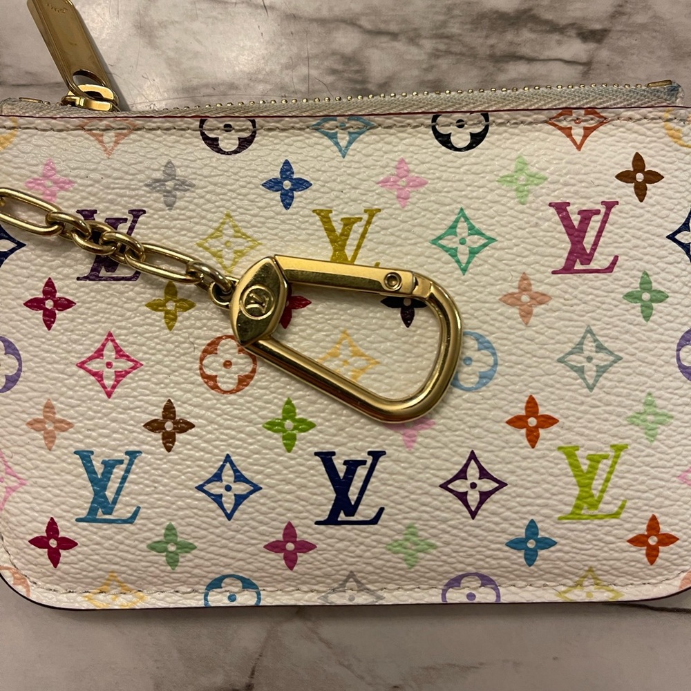 Louis Vuitton card wallet keychain